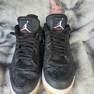 JORDAN 4 Black Laser Gum sole